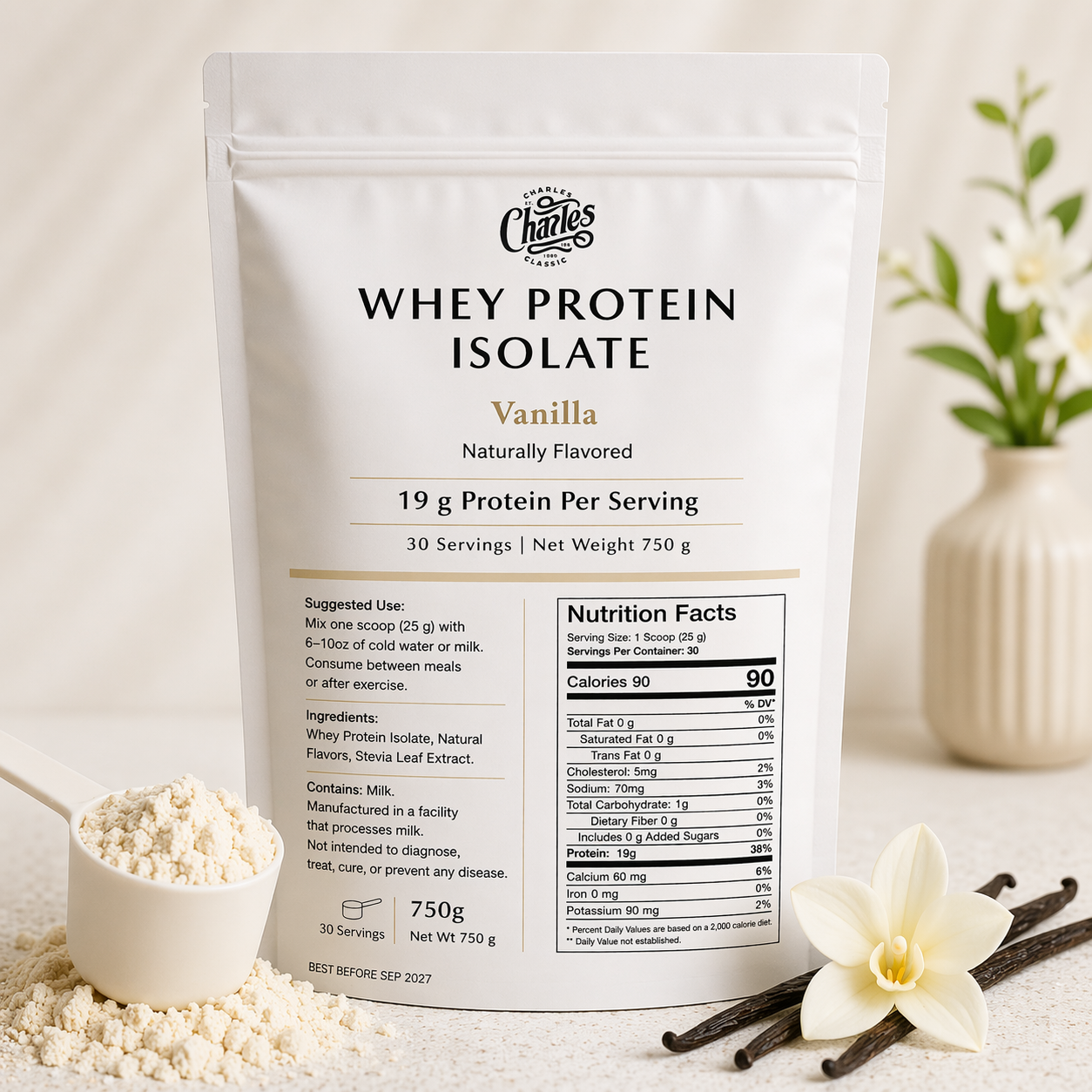 Whey Protein Isolate – Premium Clean Protein (750g | 30 Servings)