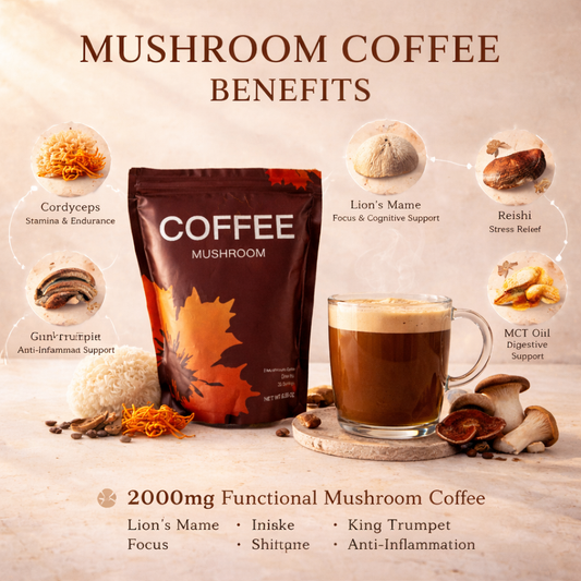 Mushroom Coffee | 2000mg Functional Blend | Calm Energy & Focus
